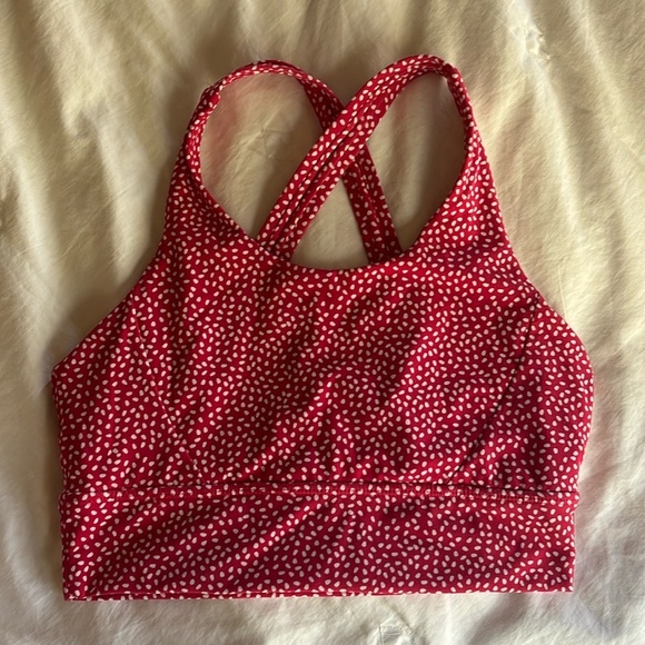 Buffbunny Rosa Sports Bra Salsa Red Bossy Print M - Picture 2 of 4
